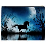 Wonderful Unicorn Silhouette In The Night Cosmetic Bag (XXXL) Back