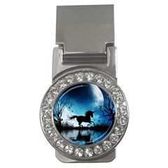 Wonderful Unicorn Silhouette In The Night Money Clips (cz)  by FantasyWorld7