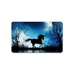 Wonderful Unicorn Silhouette In The Night Magnet (name Card) by FantasyWorld7