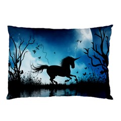 Wonderful Unicorn Silhouette In The Night Pillow Case by FantasyWorld7