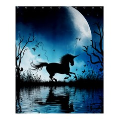 Wonderful Unicorn Silhouette In The Night Shower Curtain 60  X 72  (medium)  by FantasyWorld7