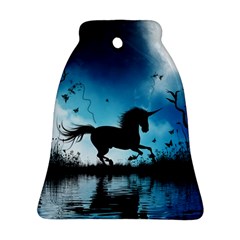 Wonderful Unicorn Silhouette In The Night Ornament (bell) by FantasyWorld7