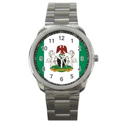 Flag Of Nigeria  Sport Metal Watch by abbeyz71