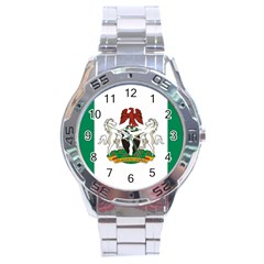 Flag Of Nigeria  Stainless Steel Analogue Watch by abbeyz71