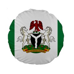 Flag Of Nigeria  Standard 15  Premium Round Cushions by abbeyz71