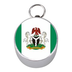 Flag Of Nigeria  Mini Silver Compasses