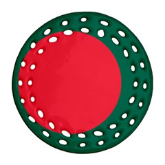 Flag Of Bangladesh Round Filigree Ornament (two Sides) by abbeyz71