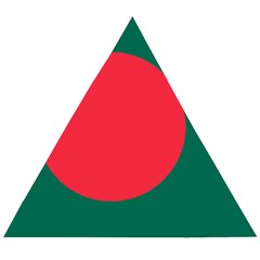 Flag Of Bangladesh Wooden Puzzle Triangle by abbeyz71