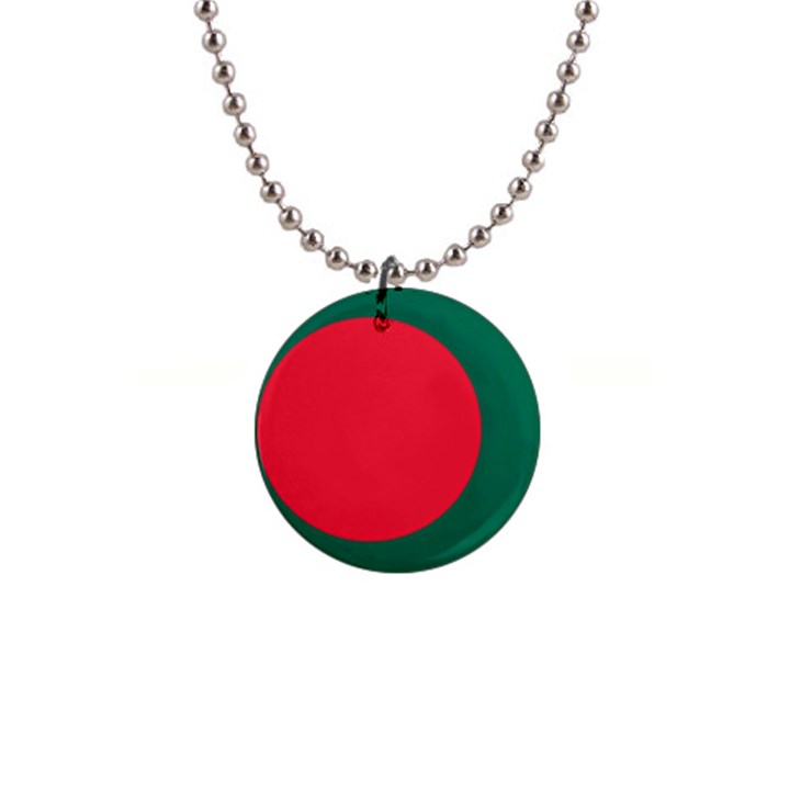 Flag of Bangladesh 1  Button Necklace