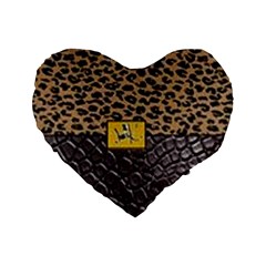 Cougar By Traci K Standard 16  Premium Heart Shape Cushions