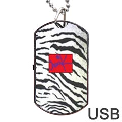 Striped By Traci K Dog Tag Usb Flash (two Sides)