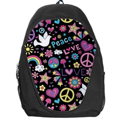 Peace Love Symbols Backpack Bag by trulycreative