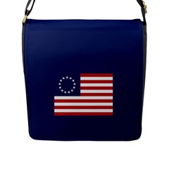 Betsy Ross Flag Usa America United States 1777 Thirteen Colonies Maga  Flap Closure Messenger Bag (l) by snek