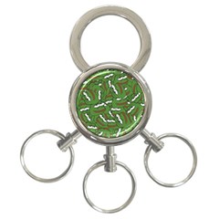 Pepe The Frog Face Pattern Green Kekistan Meme 3-ring Key Chain by snek