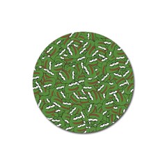 Pepe The Frog Face Pattern Green Kekistan Meme Magnet 3  (round) by snek