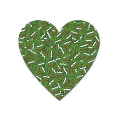 Pepe The Frog Face Pattern Green Kekistan Meme Heart Magnet by snek