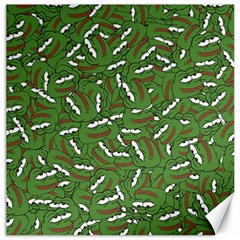 Pepe The Frog Face Pattern Green Kekistan Meme Canvas 12  X 12  by snek