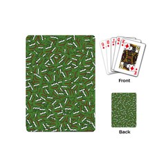 Pepe The Frog Face Pattern Green Kekistan Meme Playing Cards Single Design (mini) by snek