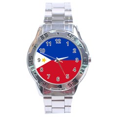 Flag Of The Philippines Stainless Steel Analogue Watch by abbeyz71