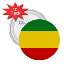 Flag Of Ethiopia 2 25  Buttons (10 Pack)  by abbeyz71