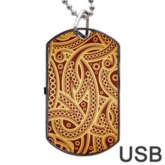 Fine Pattern Dog Tag Usb Flash (one Side) by Sobalvarro