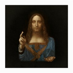 Salvator Mundi Leonardo DaVindi 1500 Jesus Christ Savior of the World Original Paint Most expensive in the world Medium Glasses Cloth (2 Sides)