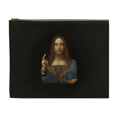 Salvator Mundi Leonardo Davindi 1500 Jesus Christ Savior Of The World Original Paint Most Expensive In The World Cosmetic Bag (xl) by snek