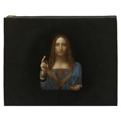 Salvator Mundi Leonardo Davindi 1500 Jesus Christ Savior Of The World Original Paint Most Expensive In The World Cosmetic Bag (xxxl) by snek