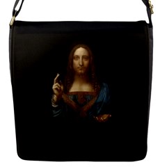 Salvator Mundi Leonardo Davindi 1500 Jesus Christ Savior Of The World Original Paint Most Expensive In The World Flap Closure Messenger Bag (s) by snek