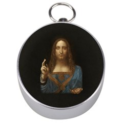 Salvator Mundi Leonardo Davindi 1500 Jesus Christ Savior Of The World Original Paint Most Expensive In The World Silver Compasses by snek