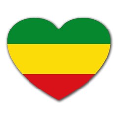 Flag Of Ethiopia Heart Mousepads by abbeyz71