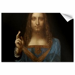 Salvator Mundi Leonardo Davindi 1500 Jesus Christ Savior Of The World Original Paint Most Expensive In The World Canvas 12  X 18  by snek