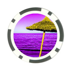 Pop Art Beach Umbrella Poker Chip Card Guard by essentialimage