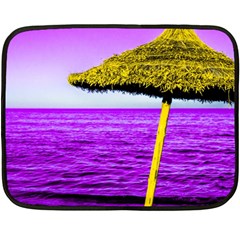 Pop Art Beach Umbrella Double Sided Fleece Blanket (mini)  by essentialimage