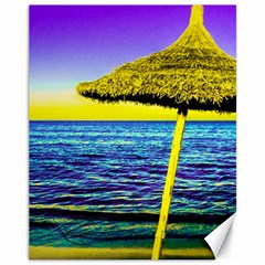 Pop Art Beach Umbrella  Canvas 11  X 14  by essentialimage