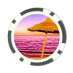 Pop Art Beach Umbrella  Poker Chip Card Guard (10 Pack) by essentialimage