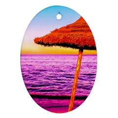 Pop Art Beach Umbrella  Ornament (oval) by essentialimage