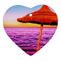 Pop Art Beach Umbrella  Ornament (heart) by essentialimage