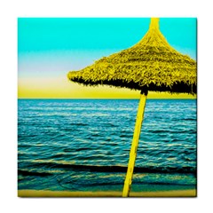 Pop Art Beach Umbrella  Tile Coaster