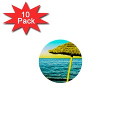 Pop Art Beach Umbrella  1  Mini Buttons (10 pack) 