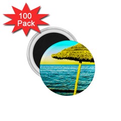 Pop Art Beach Umbrella  1.75  Magnets (100 pack) 