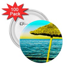 Pop Art Beach Umbrella  2.25  Buttons (100 pack) 