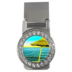 Pop Art Beach Umbrella  Money Clips (cz)  by essentialimage