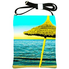 Pop Art Beach Umbrella  Shoulder Sling Bag