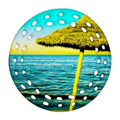 Pop Art Beach Umbrella  Round Filigree Ornament (Two Sides)