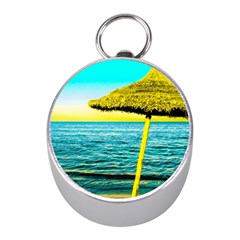 Pop Art Beach Umbrella  Mini Silver Compasses