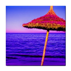 Pop Art Beach Umbrella  Tile Coaster by essentialimage