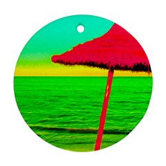 Pop Art Beach Umbrella Ornament (round) by essentialimage