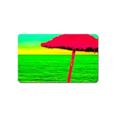 Pop Art Beach Umbrella Magnet (name Card) by essentialimage