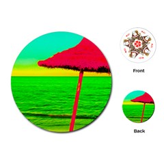 Pop Art Beach Umbrella Playing Cards Single Design (round) by essentialimage